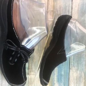 Natural soul black suede mules